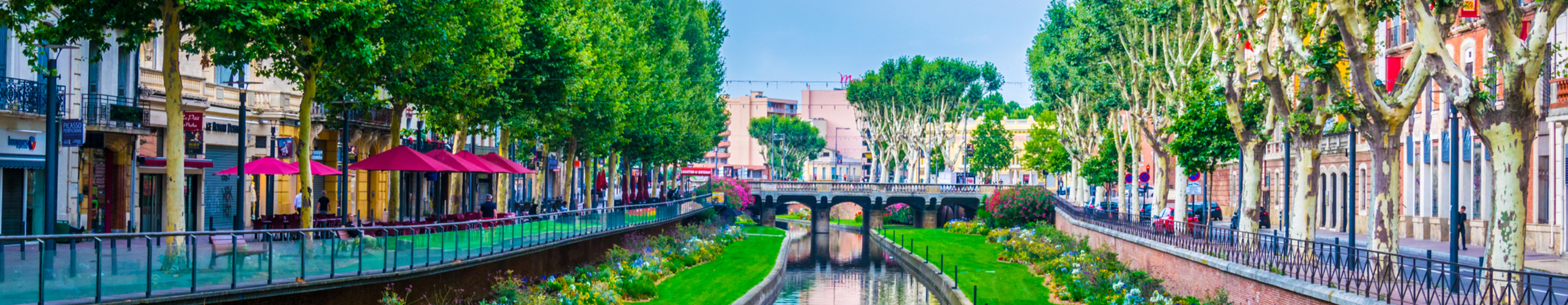 Fleuve traversant la ville de Perpignan