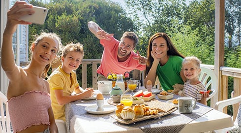 Terrasse d'un mobil-home