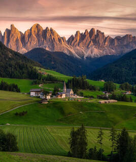 Paysage montagneux du massif des Dolomites