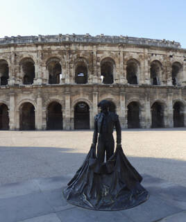 Les arènes de Nîmes, dans le Languedoc Roussillon