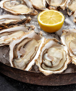 Assiette d'huitres du bassin d'Arcachon