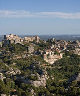Vue sur le village des Baux de Provence