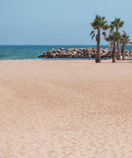 La plage de Valras, près de Béziers