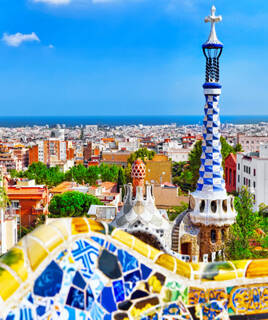 Vue sur la ville de Barcelone depuis le Parc Guell
