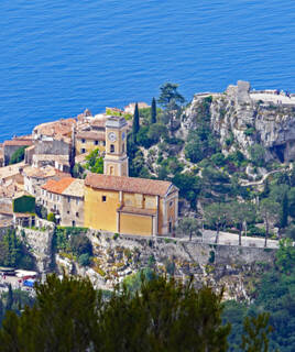 Le village suspendu d'Eze et son jardin botanique.