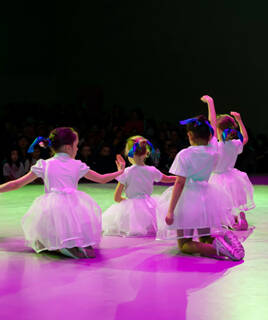 Spectacles des enfants au camping