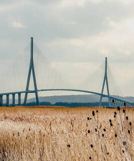 Vue sur le pont de Normandie