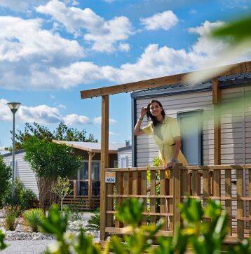 Mobil-home dans un camping