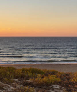 Plage de Messanges au coucher du soleil