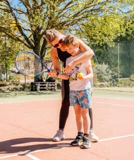 Activité tennis en famille