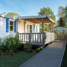 Mobil-home PRM avec rampe sur un camping Homair