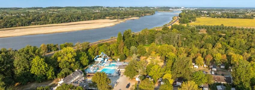 Vue aérienne du camping Domaine de la Brèche