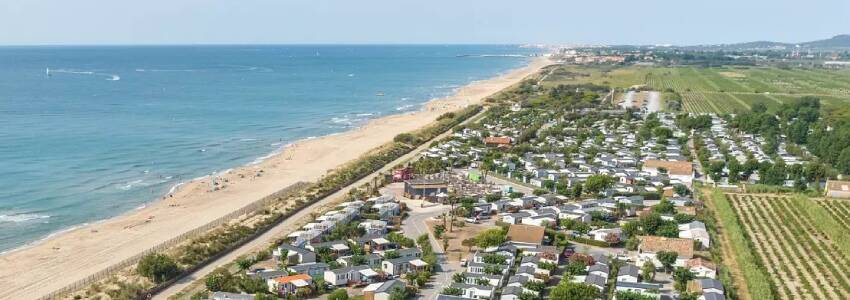 Vue aérienne du camping le Castellas