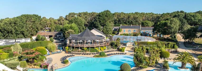 Vue aérienne du camping la Grande Métairie