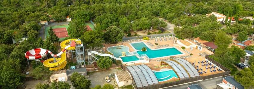 Vue aérienne camping Lacs du Verdon