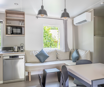 Camping en mobil-home climatisé avec Homair