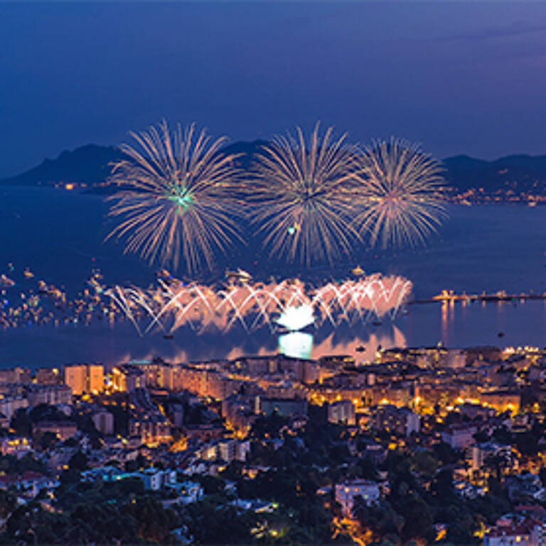 Feux d'artifices à Cannes