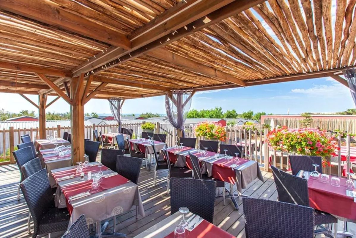 Campingplatz Les Méditerranées - Beach Garden, Frankreich, Languedoc Roussillon, Marseillan