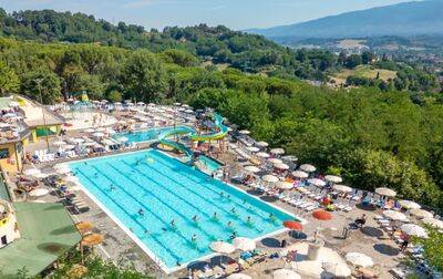 Campsite Hu Norcenni Girasole Village, Italy, Tuscany, Florence-Figline Valdarno